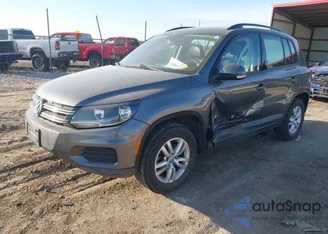2016 Volkswagen Tiguan S z USA, uszkodzony, nr VIN WVGAV7AX0GW587586